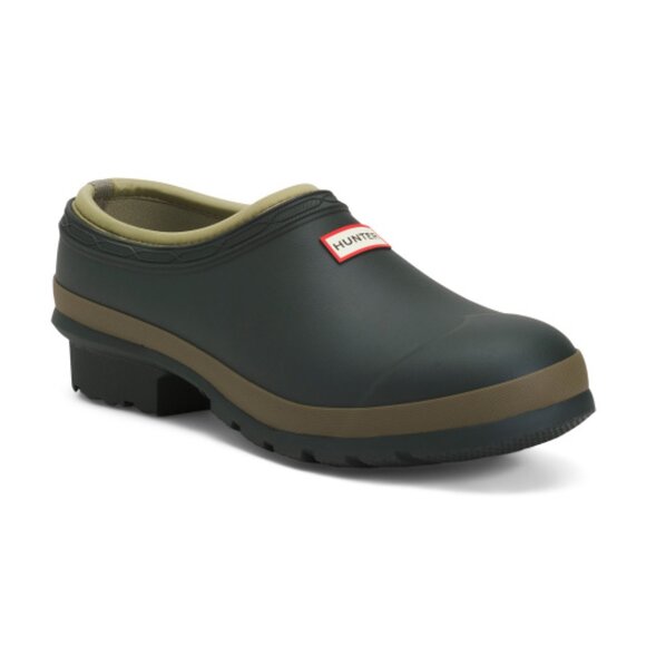 NEW HUNTER Men's Gardener Neo Clogs Dark Olive 126mn - Picture 1 of 8